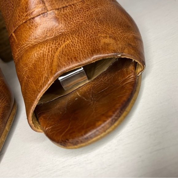 Paul Green Soft Leather Peep Toe Heeled Booties - Picture 2 of 15